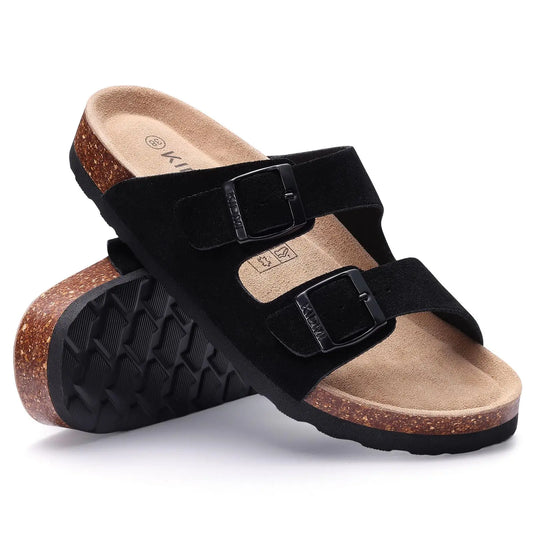 Adora Milano Sandals For Women Outdoor  Adjustable Buckle Lady Cozy Casual Flat Slipper