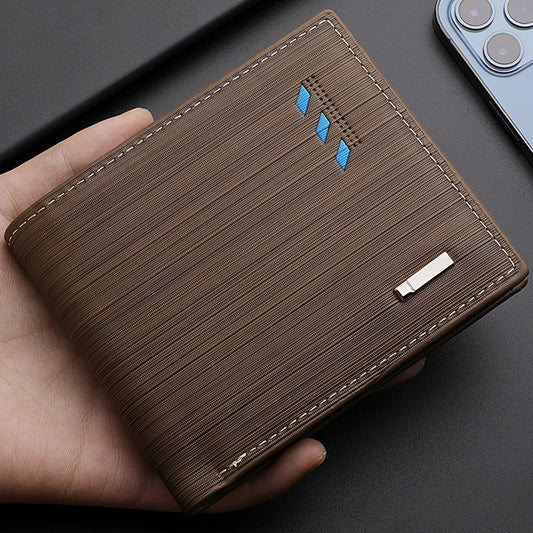 Adora Milano Men's Short PU Leather Wallet, Multi-slot Credit Card Holder