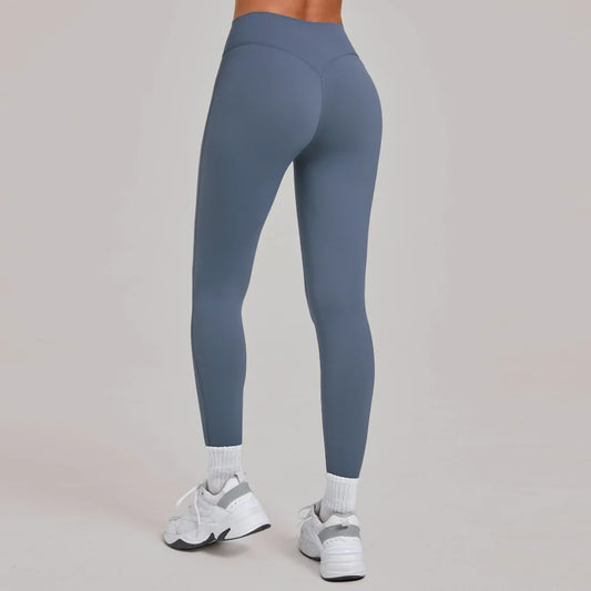 Adora Milano High Waist Elastic Yoga Pants Solid Sports Leggings Women