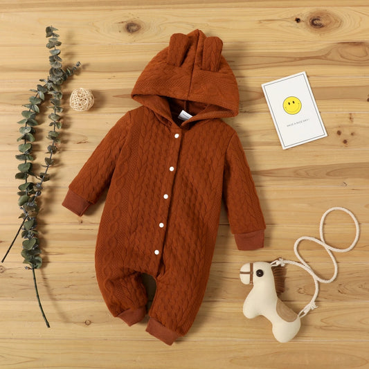 Adora Milano Autumn Winter Newborn Baby Romper Boys Girls Lovely Ears Hooded