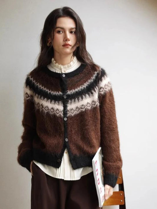 Adora Milano Womens Knitted Cardigan Sweater Winter Autumn Long Sleeve Casual Top