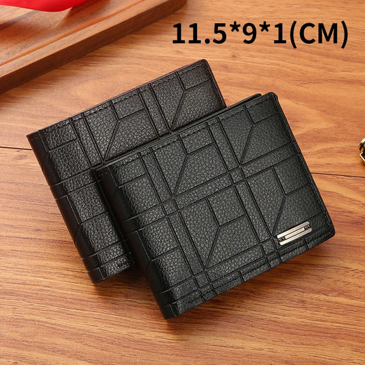 Adora Milano Men'S Short Wallet Soft Leather Wallet Large Capacity