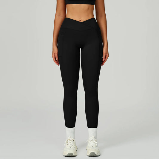 Adora Milano High Waist Women's Leggings Yoga Pants Tights With Pockets