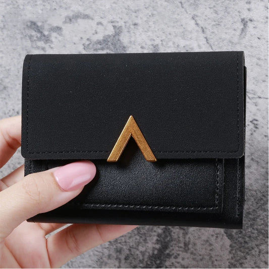 Adora Milano purse short retro card  leather simple folding  wallet