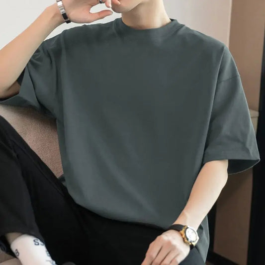 Adora Milano Heavy Short-sleeved T-shirt Men's Round Neck  Shirt