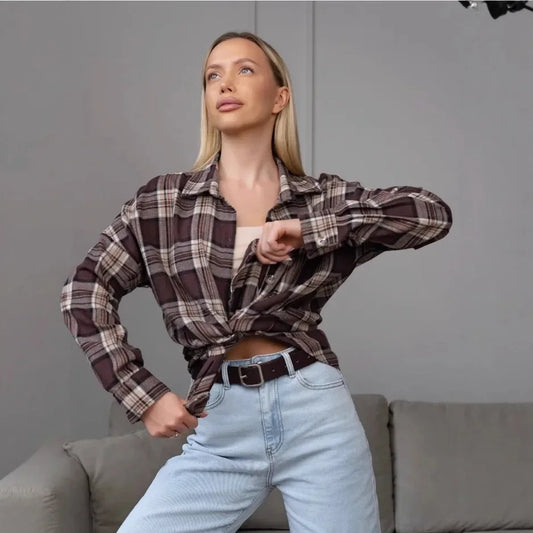 Adora Milano Shirt Cardigan Women's Casual Top Women's Button-Up Shirt