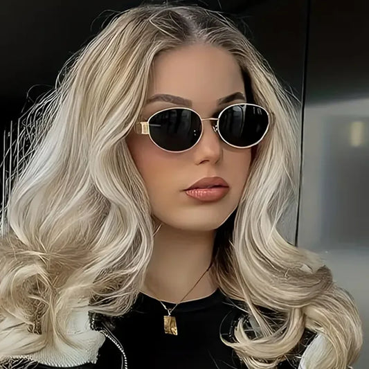 Adora Milano Protection Sunglasses Vintage New Women's Metal Oval Sun Glasses Ladies Classic
