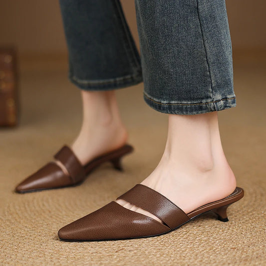 Adora Milano Women Shoes Cover Toe Thin heel Slippers Pointed Toe Women Sandals