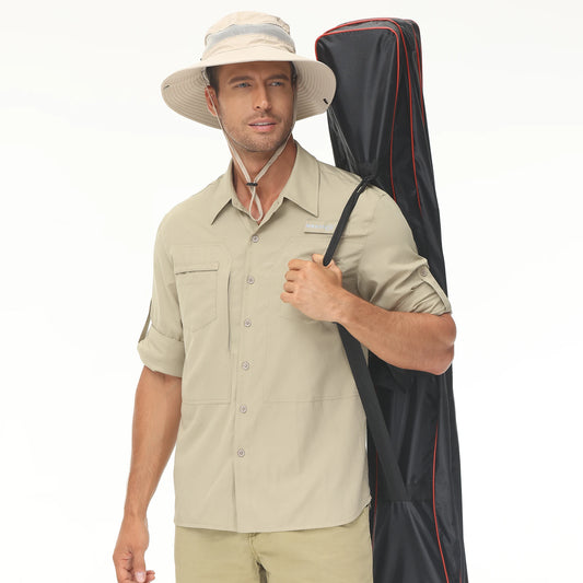 Adora Milano Men's Long Sleeve Fishing Shirts  Sun Protection Breathable Lightweight