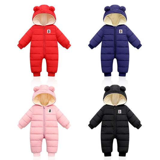 Adora Milano Cute Baby Boys Snowsuit New Born baby girls Winter Coat  Hooded Zip Jumpsuit