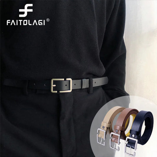 Adora Milano Jeans Belt Buckle Black Girdle Strap Men Women PU Leather Belt