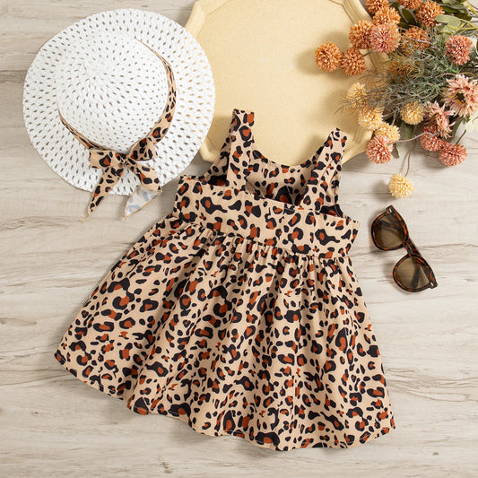 Adora Milano Baby Girl Dress Summer Leopard  Baby Girl Dress