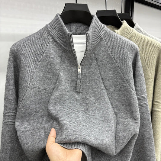 Adora Milano Fashionable and Simple Half Zipper Sweater Men's