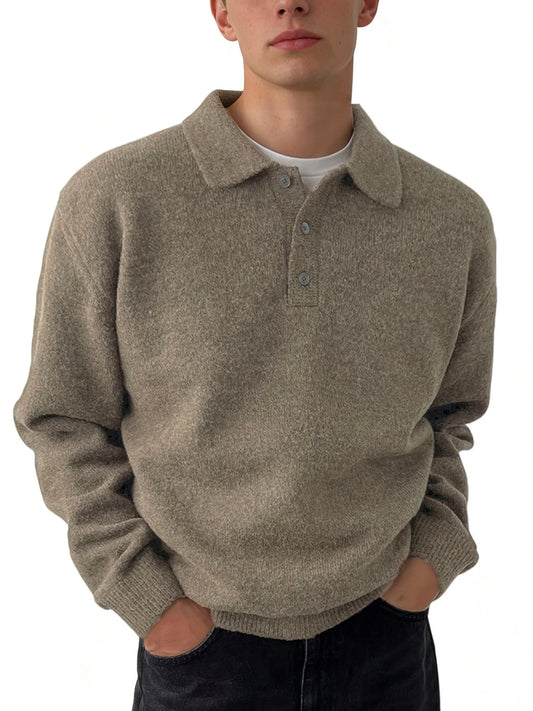 Adora Milano Men Fall Winter Loungwear Shirt Long Sleeve Lapel Buttonup