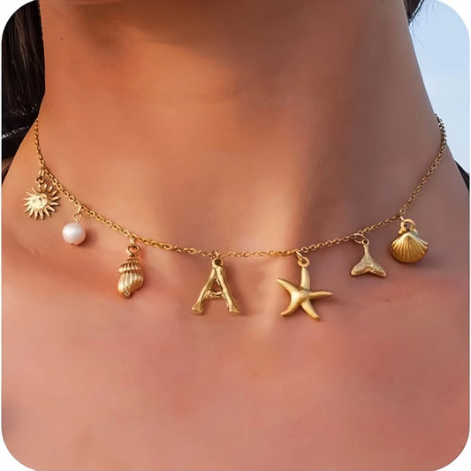 Adora Milano  Necklace Waterproof 18K Gold Plated Stainless Steel Charm Necklaces