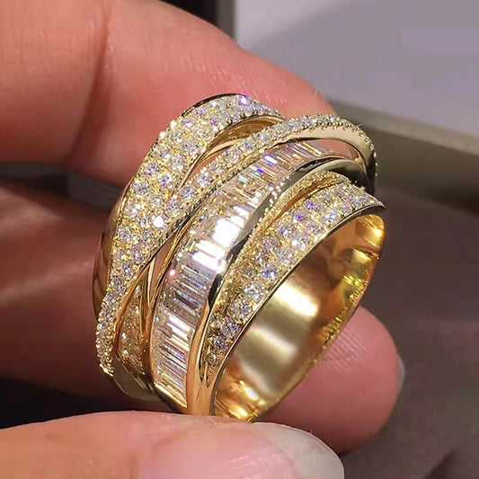 Adora Milano Gold Color Rings Gorgeous Women