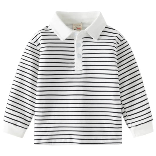 Adora Milano Long Sleeve Polo Shirts for Boys Spring Cotton Full Sleeve Shirt