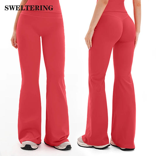 Adora Milano Yoga Flared Pants Gym Fitness Sports Bell Bottom