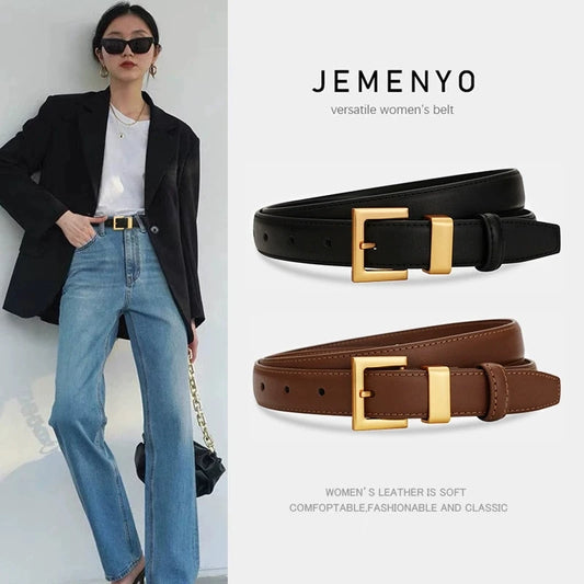 Adora Milano Ladies leather belt; decoration for suit waist belt;  style denim belt.