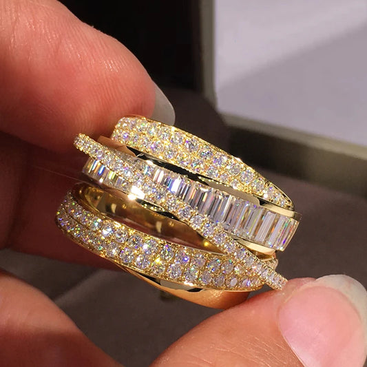 Adora Milano Gold Color Rings Gorgeous Women
