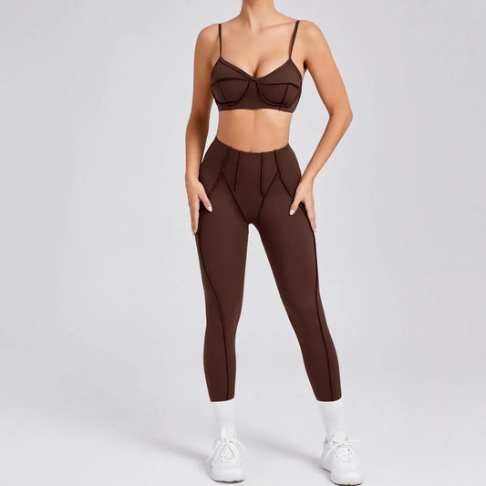 Adora Milano Seamless Yoga Sets Sports Fitness High Waist Hip-lifting