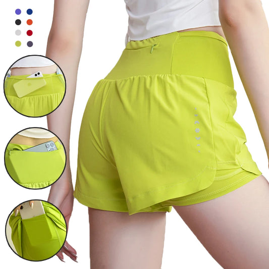 Adora Milano Multi-Pockets Women Running Shorts Fitness Yoga Training Short Pants