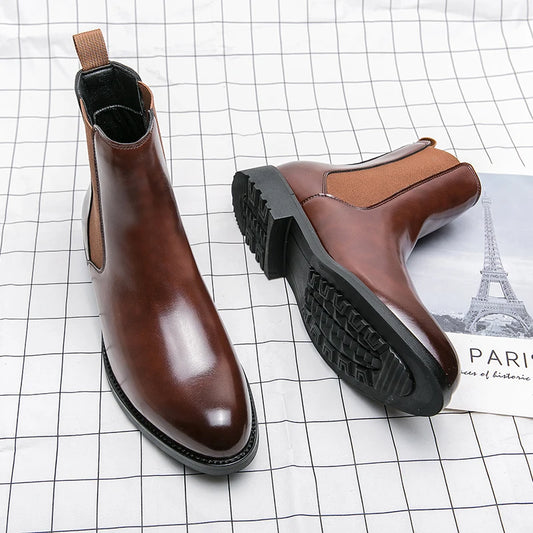 Adora Milano Classic Fashion Men Boots Winter Leather Shoes