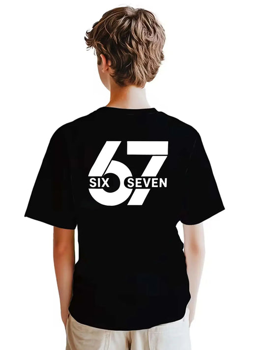 Adora Milano Short-Sleeved T-Shirt with a Pattern on the Back, Children,Printed Short T-Shirt