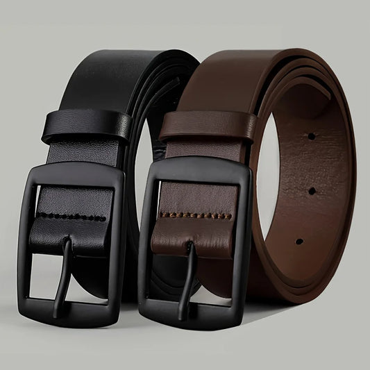 Adora Milano Men PU Leather Belt Metal Pin Buckle High Quality Famous