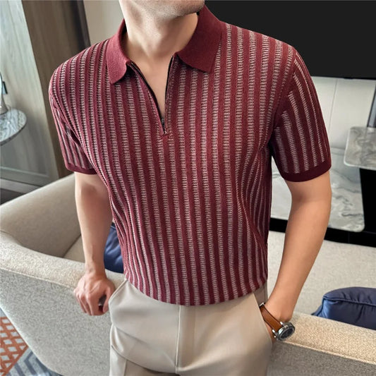 Adora Milano Men Polo Shirt Short Sleeved T-shirt Summer Fashion Top Casual