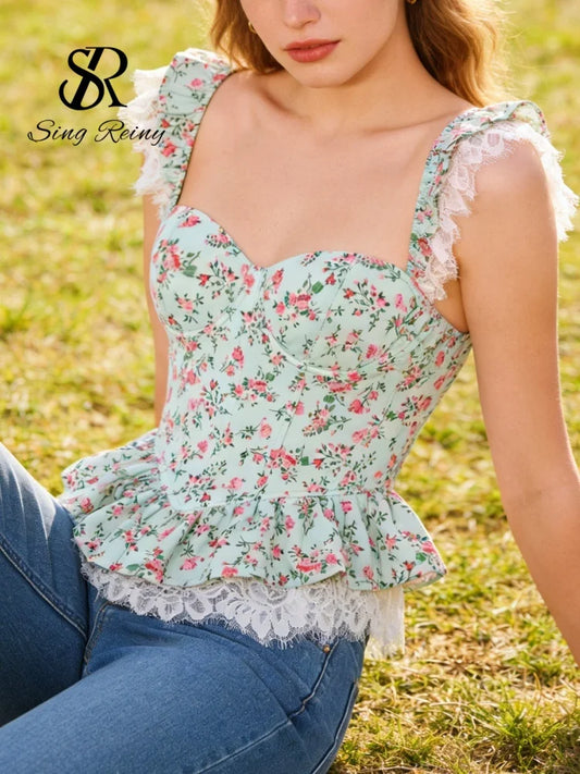 Adora Milano Women Vacation Floral Print Top