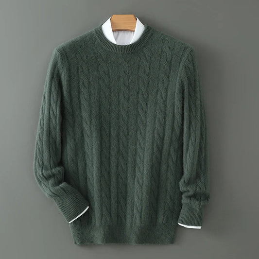 Adora Milano Men's thick cashmere sweater 100% pure cashmere