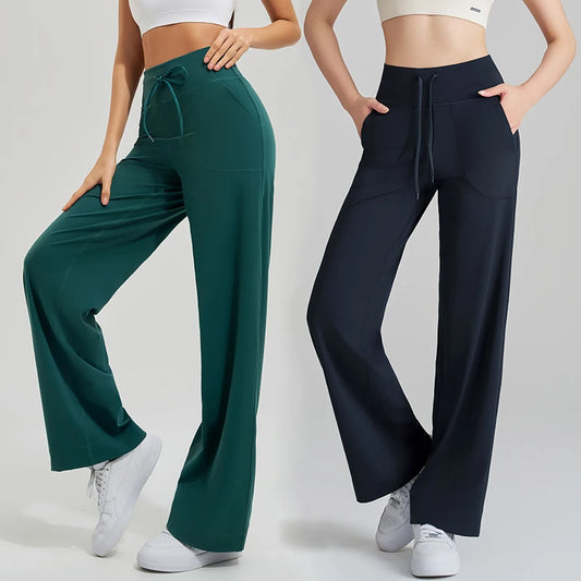 Adora Milano Women's High Waist Yoga Pants Gym Loose Running Yoga Pants