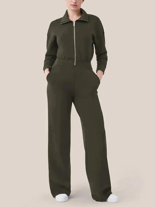 Adora Milano Women's Casual Long-Sleeved Bell-Bottom Sports Set