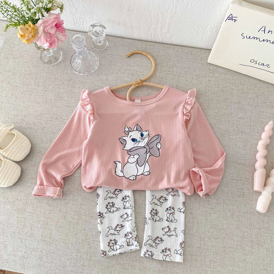Adora Milano Baby Clothing Set For Children Aged  Cartoon Girl Sports Set Top And Pants
