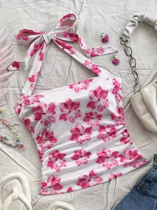 Adora Milano Women's short top, pink  suitable for vacation style girls