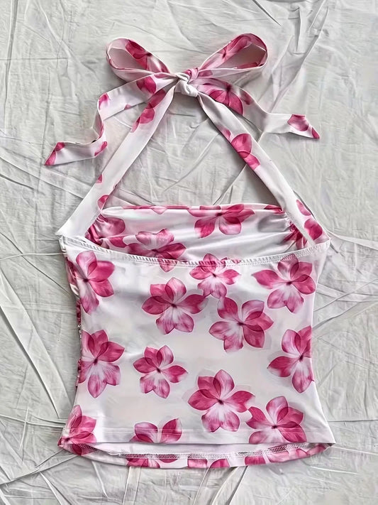 Adora Milano Women's short top, pink  suitable for vacation style girls
