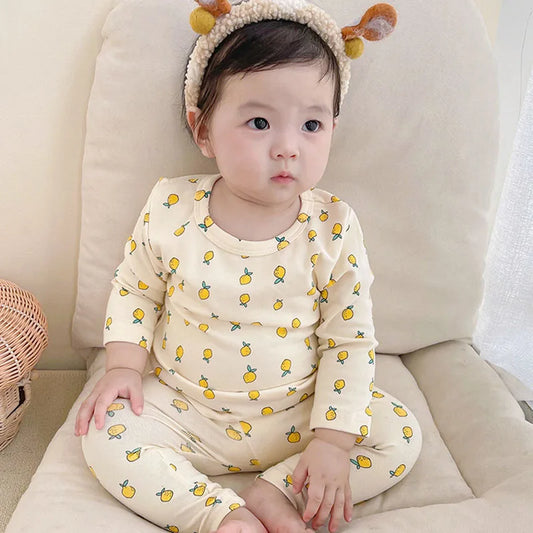 Adora Milano  Pajamas Set 0-3Y Girls Lemon Printed Sleepwear