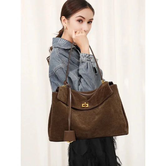 Adora Milano Tote Bag for Women Large Capacity Simple Shoulder Bag Handbag