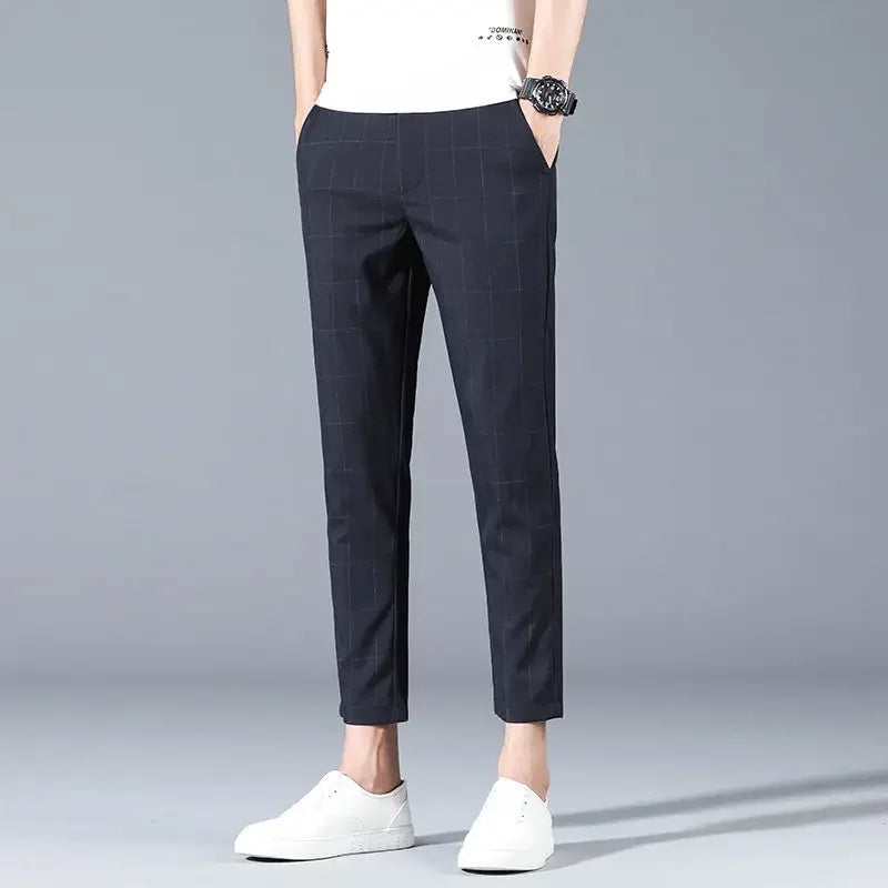 Straight Suit Trousers for Men Clothing Dress Luxury Classic Slacks Summer 2025 Cheap Designer Clothes New In Up Man Suits Pants