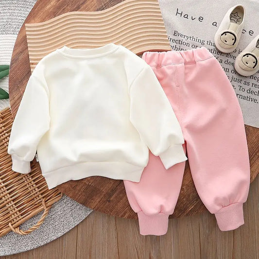 Adora Milano Casual Long Sleeve Cartoon Hoodie Pants Two Piece Set