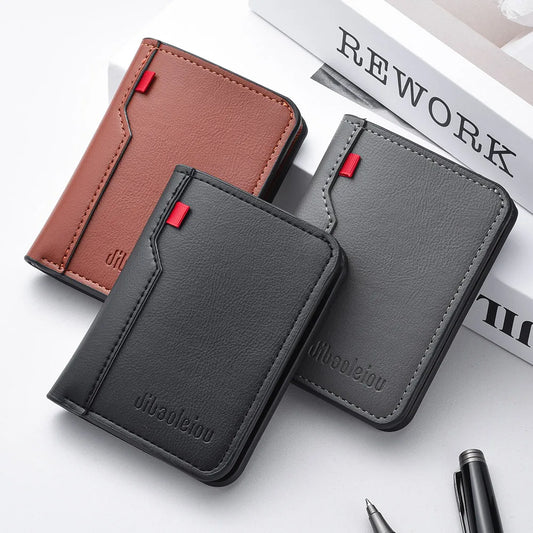 Adora Milano Ultra-thin Mini Soft PU Leather Credit Card Wallet Holder Men