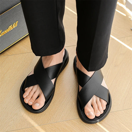 Adora Milano Men's Slippers Summer Large Size Outdoor Beach Casual Sandals