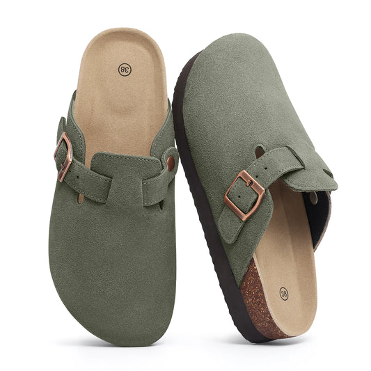 Adora Milano Men's Suede Shoes With Adjustable Back Strap Leather  Shoes