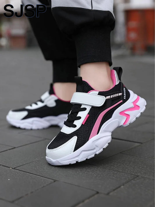 Adora Milano Children's Casual Pink Mesh Breathable Shoes for Girls