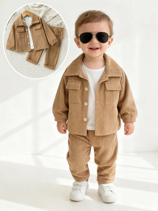 Adora Milano Baby Clothing Solid  Winter New Baby Boy's Long Sleeve Suit Shirt