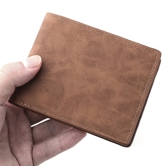 Adora Milano Wallet Men Short Dollar Clip Zipper Simple Soft Leather Lightweight