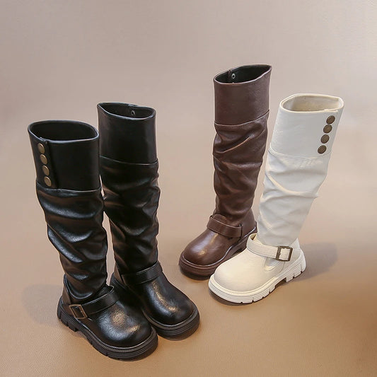 Adora Milano Girls Winter Fashion  Warm/Soft Thick-soled Evening Long Knee-high Boots