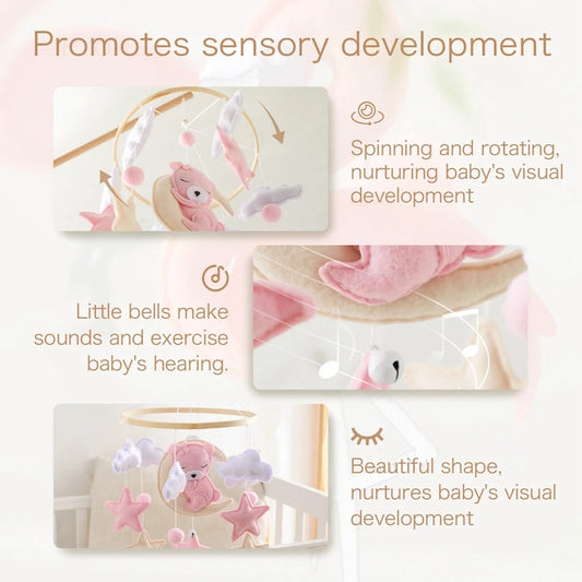 Adora Milano Crib Mobile Rattle Baby Wooden Bed Bell Baby Rattles