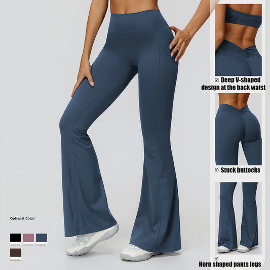 Adora Milano Hip Flare Leggings Sports Tights Women Pants High Waist Wide Leg Pants